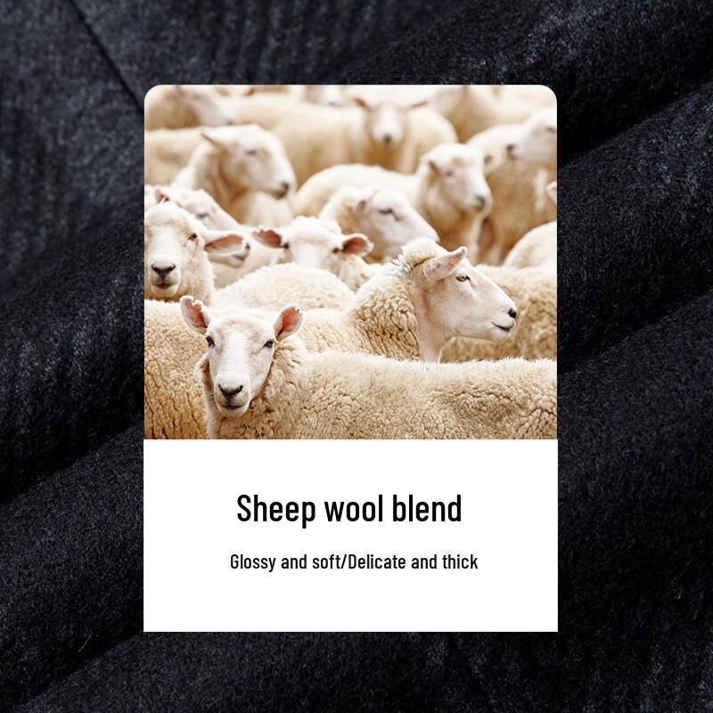 Мужское пальто Caizi с капюшоном, приталенного кроя, в клетку, из смесовой шерсти