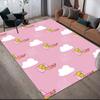 Lisa Simpson Flannel Printed Carpet, Home Sofa Decoration for Living Room & Bedroom, Non‑Slip Play Flannel Floor Mat for Game Room