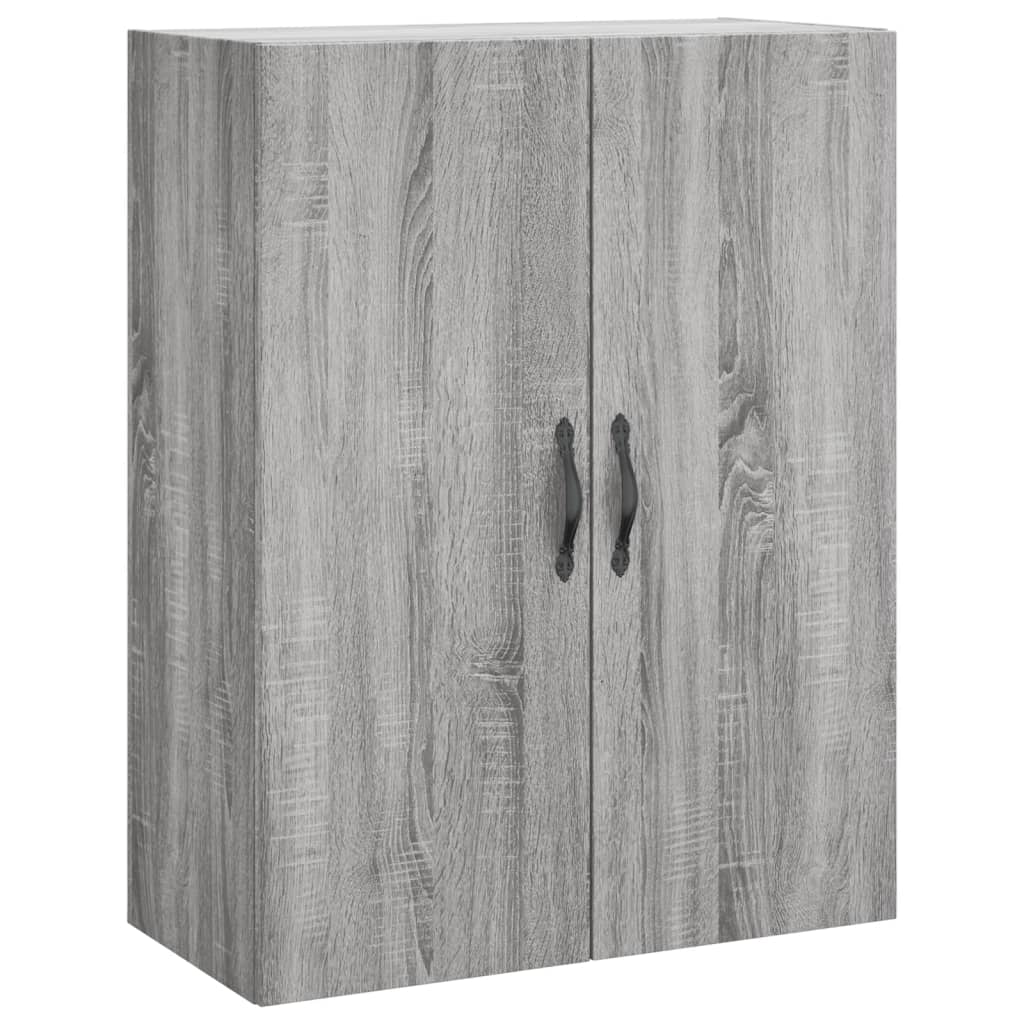 Vidaxl Witrynka Szary Dąb Sonoma 69,5X34X180Cm Materiał Drewnopochodny