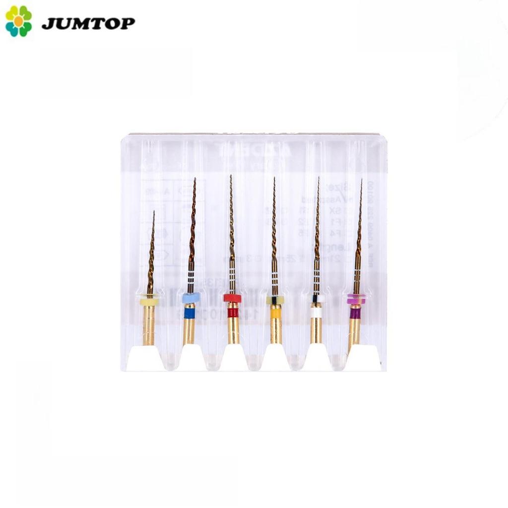 2 коробки стоматологических эндодонтических золотых больших конических файлов NITI Rotary Files Engine Use 25 мм 6 шт./коробка стоматологических инструментов