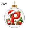 Winter Holiday Party Supplies 26?Letter Acrylic Christmas Ball Ornament, 3D Crystal Style Alphabet Ornaments for Home Hanging Pendant, Xmas