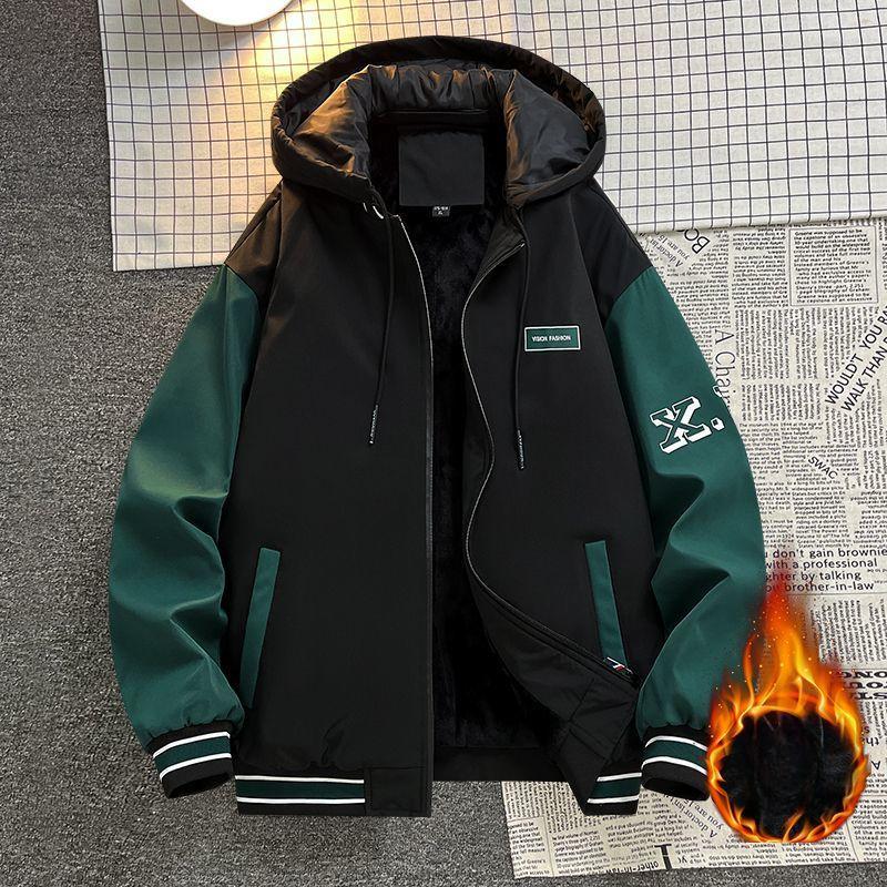 Куртка мужская весна и осень модная красивая бейсбольная форма с утолщенной и свободной версией модная универсальная повседневная куртка свитшот