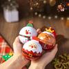 Christmas Tree Decoration Set Round Tin Ball Ornament, Cute Santa Reindeer Penguin Metal Hanging Decoration, Durable Iron Balls Fillable Small