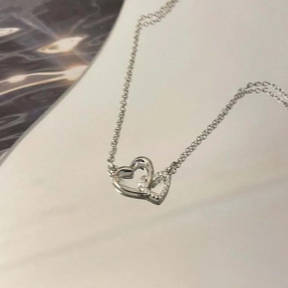 Ювелирные аксессуары Любовь Сердце Ожерелье Подвеска Ожерелье Полое Сердце Цепочка Подвеска Пара
