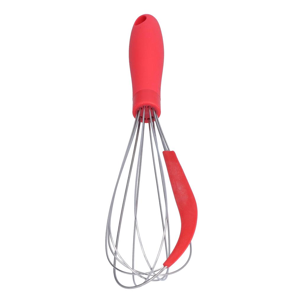 Balloon Whisk Stainless Steel Whisk with Silicone Scraper for Cooking Cream Blending
