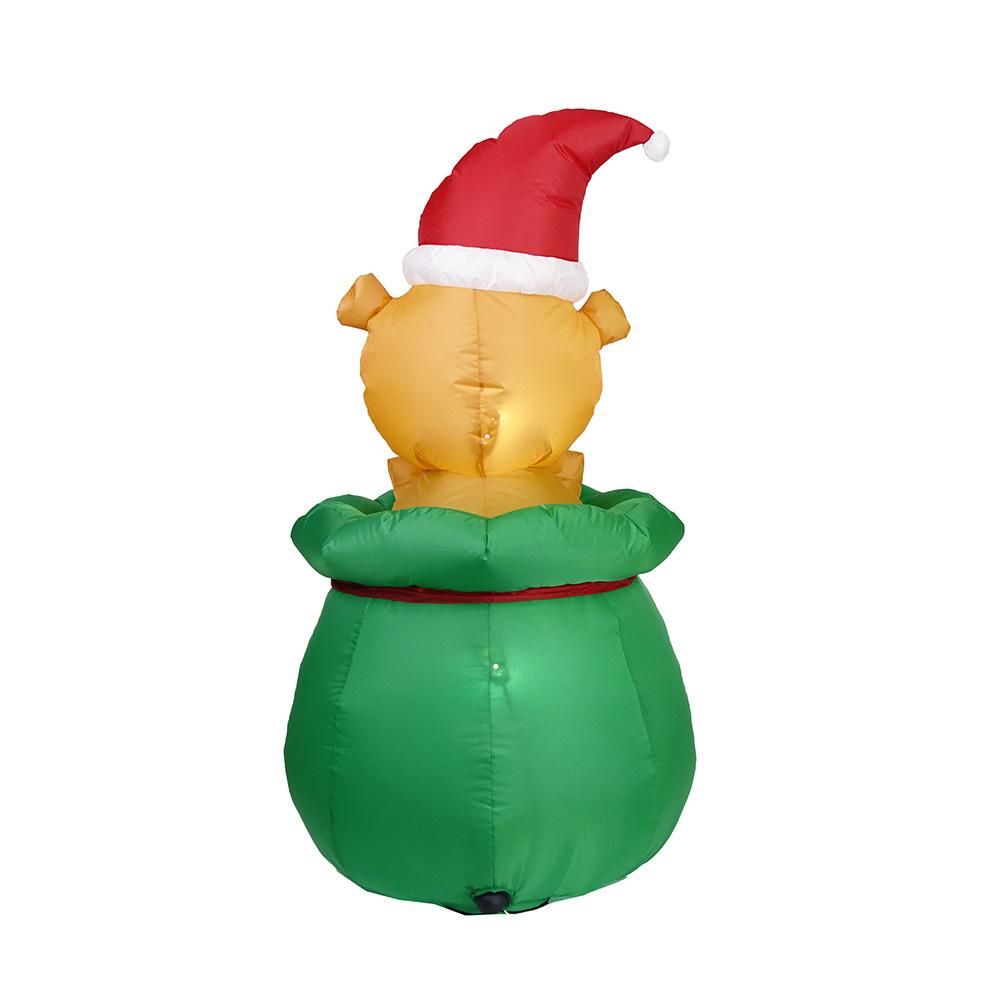 Christmas Inflatable Decorations Light Up Santa Dog Yard Outdoor Party DIY Xmas