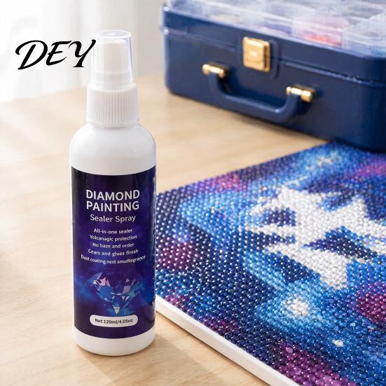 Защитный спрей-герметик для готовых работ 'Art Preserver Diamond Sealer Spray', Быстросохнущий, Стойкий, Прозрачный, Защитный клей, Усиливает блеск, Быстросохнущий клей для DIY