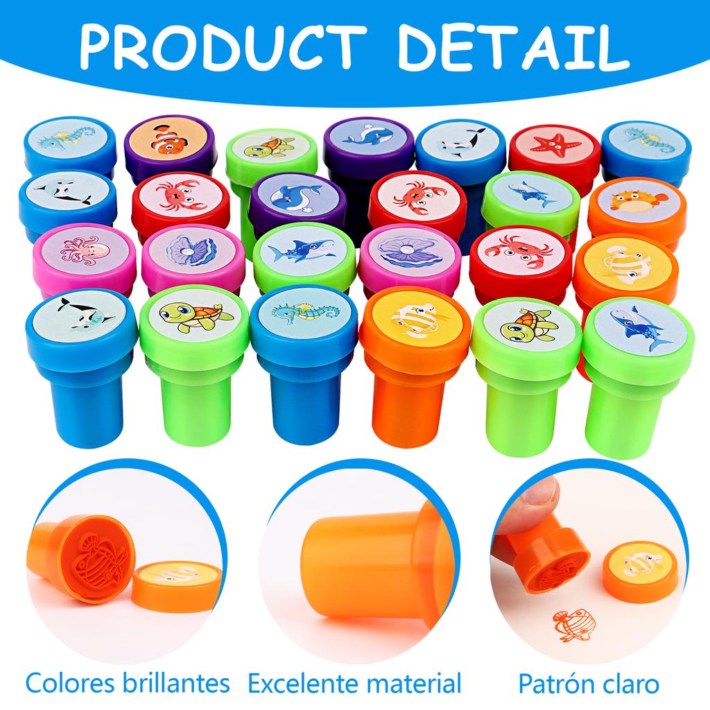 36 Pcs Animal Stamp For Kids Sea Animals Ocean Life Stampers Ocean Themed Party Gifts Classroom Rewards Self Ink Stamps
