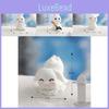 Adorable Resin Diy Miniature Snow Bunny Winter Scene Decor For Car Dashboard