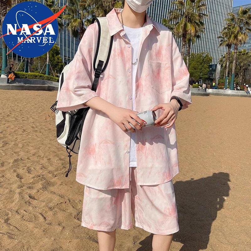 Мужской дышащий комплект: поло и шорты NASA MARVEL