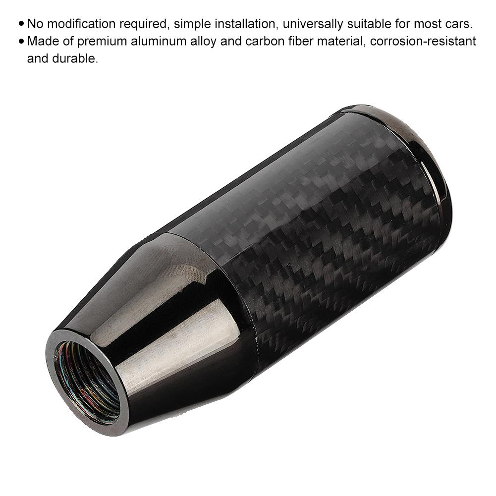 Universal Aluminum Alloy Carbon Fiber Car Auto Manual Gear Shift Stick Knob Head Shifter