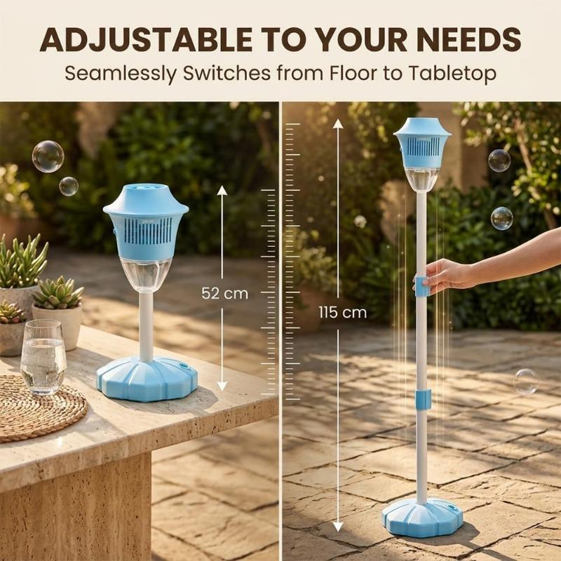 Street Lamp Bubble Tower with Lights, Rechargeable Standing Bubble Maker, Adjustable Height Street Light for Outdoor Garden, Patio, Wedding, Party