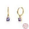 Серьги Light Luxury S925 Lip Print Geometric Four Diamond Celi French Ear Buckle Color Zircon Women's Ear Buckle