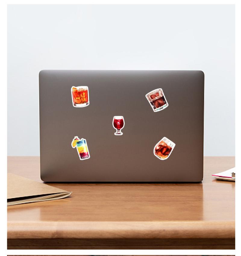 10/25/50 шт. Наклейки-граффити с коктейлями и напитками, Вино для DIY, Дорожный багаж, Бутылка для воды, Телефон, Ноутбук, Гитара, Скрапбук, Наклейка на автомобиль