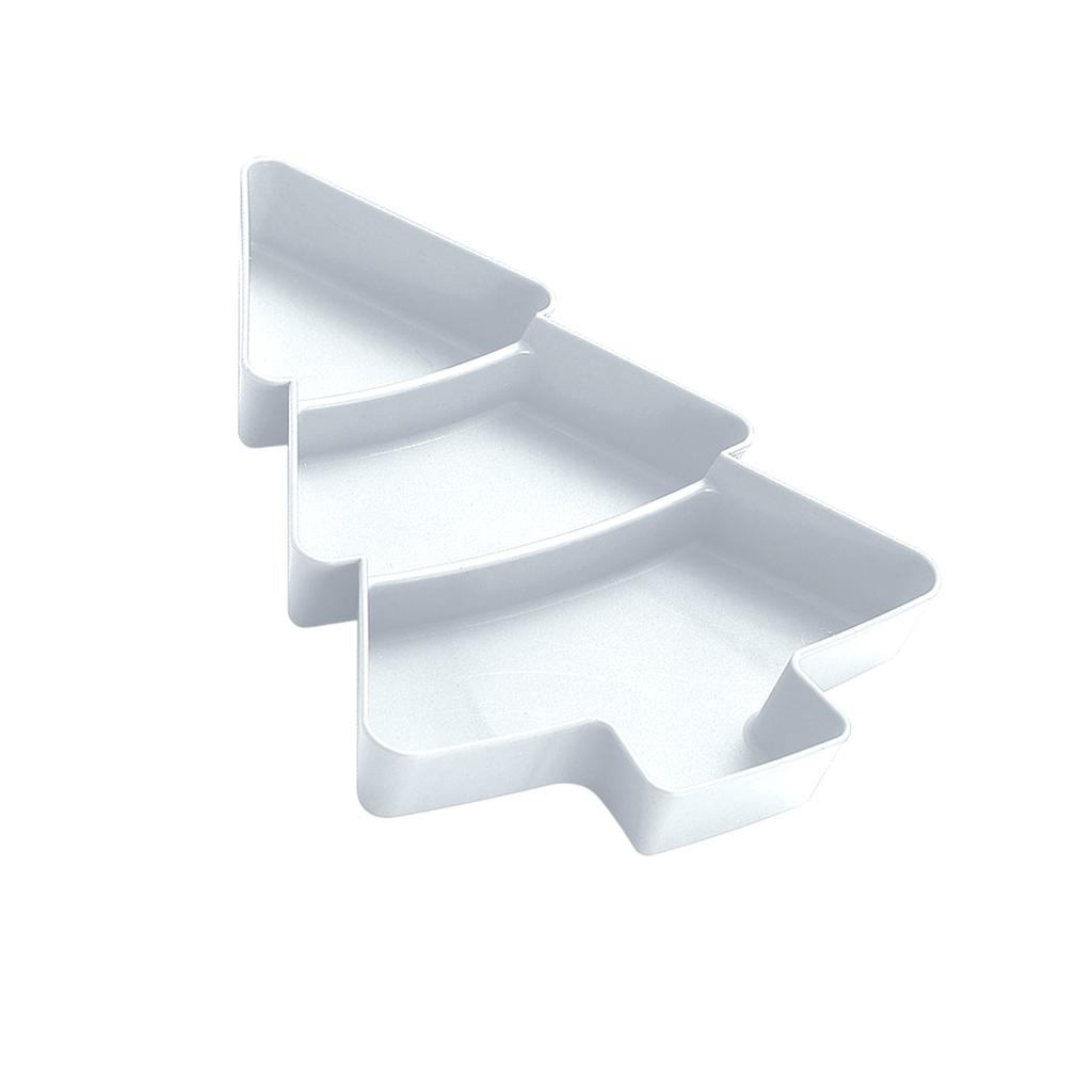 Рождественская тарелка для закусок с отделениями, пластиковая конфетница для украшения праздничной вечеринки и хранения орехов