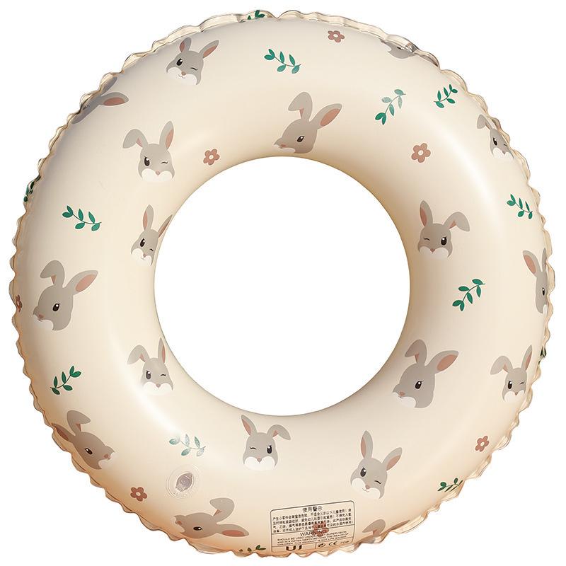 Детский надувной круг для плавания «Маленький кролик» с двойной воздушной камерой и утолщенными надувными рукавами