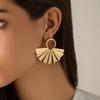 Трендовые веерообразные серьги-подвески Креативные металлические серьги-гвоздики в стиле панк-серьги для женщин