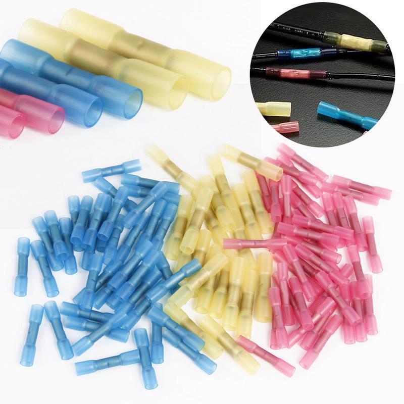 50 шт. смешанные термоусадочные клеммы для электрических проводов, обжимные клеммы