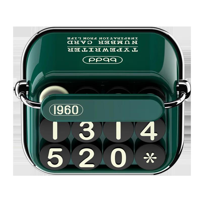 Creative Temporary Parking Card Retro Typewriter Hidable Temporary Auto Stop Phone Number Display Car Interior Decor