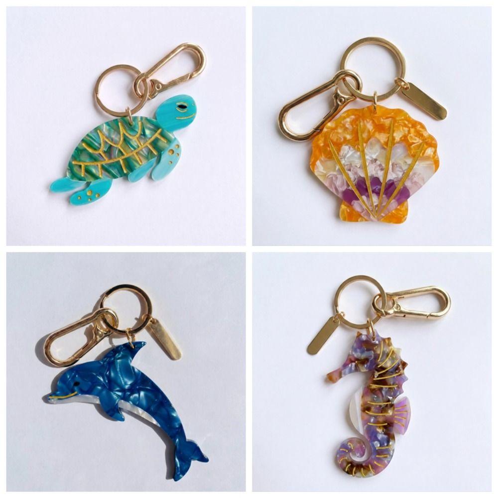 Surfboard Vacation Style Pendant Ice Cream Bag Charm Fashion Acrylic Keychain DIY Accessories