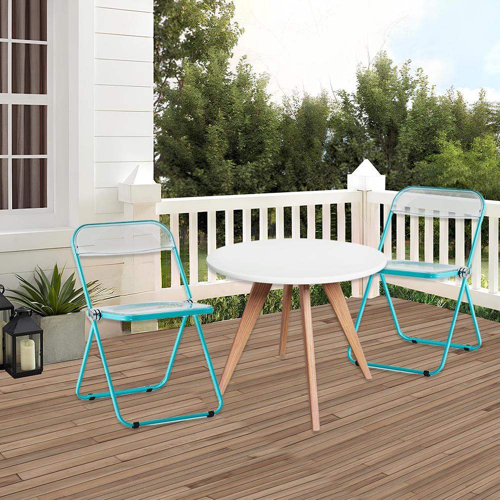 Прозрачные складные стулья Акриловые штабелируемые Прозрачные обеденные стулья Сиденье для гостиной Офис Комната ожидания