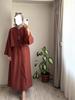 2025 Spring Muslim Women's Fashion Set: Tie-up Top and Loose Half Skirt