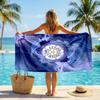 Пляжное полотенце Leeds United Football Мягкое из микрофибры Летнее полотенце Быстросохнущее Впитывающее полотенце для пляжа Бассейна Путешествий