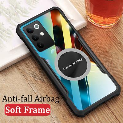 Для Realme C85 чехол Жесткий чехол для телефона Прозрачный Ударопрочный с держателем-кольцом для автомобильной навигации Для Realme C85 Pro Чехол для телефона