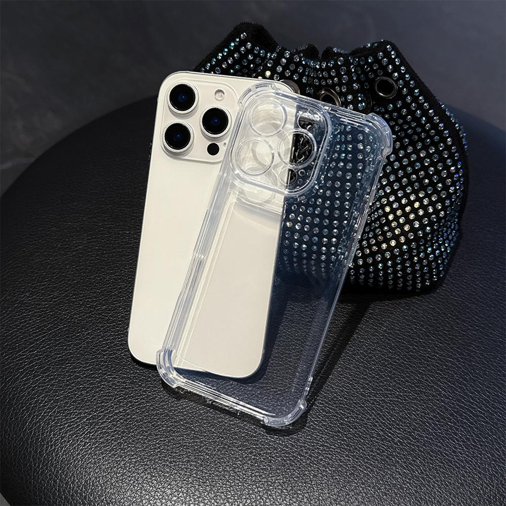 Роскошный противоударный прозрачный мягкий чехол для iPhone 16 13 15 Pro Max SamsungS25 S23 Ultra A35 A16 A54 Redmi 13C Note 12 Pro Moto G52 бамперы чехлы-чехлы