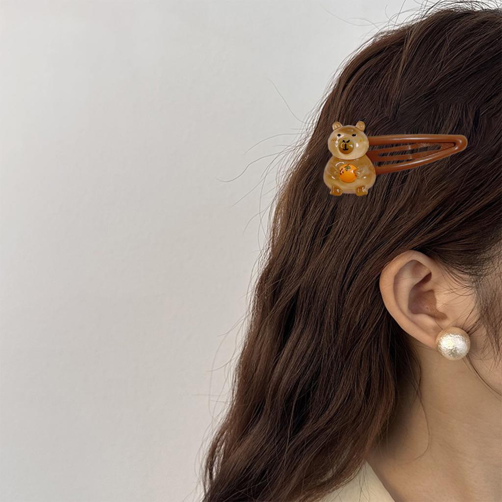 Cute Adorkable Cartoon Hair Clip Lovely Rodents Hair Clip Capybara Hairpins Barrettes Girls HairPins 2000s Trend