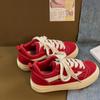 2024 Новые Кроссовки Женские Платформа Замшевые Красные Женские Вулканизированные Туфли Повседневные Женские Туфли На Плоской Подошве Зашнурованные Женские Спортивные Кроссовки Холщовая Обувь