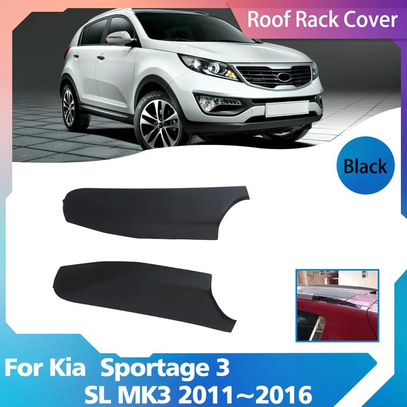 Для Kia Sportage 3 SL MK3 2011~2016 Черный Автомобильный Багажник на Крышу Покрытие ABS Крышка Багажника Часть Дуги Накладка Конечной Части Рейлинга Аксессуары