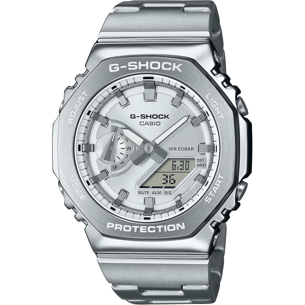 Casio G-Shock GM-2110D-7AJF Men's Watch Metal Bezel Band Silver