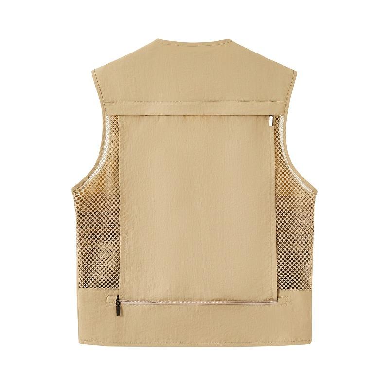 Outdoor Multi-pocket Workwear Vest Female Photographer Fishing Vest Printed Lgo Overalls Volunteer Vest