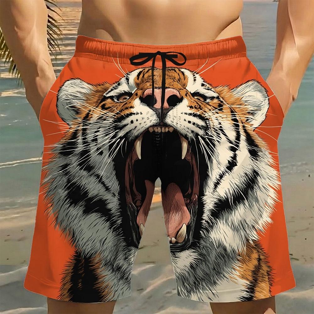Летние мужские пляжные брюки с 3D-печатью, модные, универсальные, трендовые, дышащие, повседневные, для отпуска