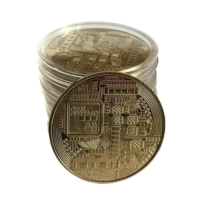 Позолоченная монета Bitcoin, коллекционная художественная коллекция, подарок, физическая памятная монета Casascius, антикварная имитация, сувенир, подарок