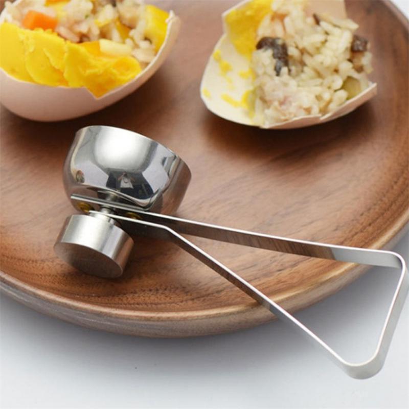 304 Stainless Steel Egg Eggshell Opener Eggshell Cutter Double Head Egg Topper Shell Opener Boiled Egg Creative Kitchen Tool