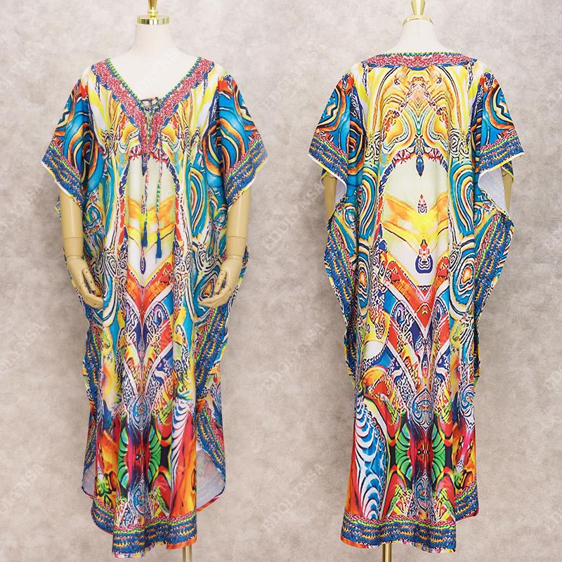 Женская пляжная туника в стиле бохо