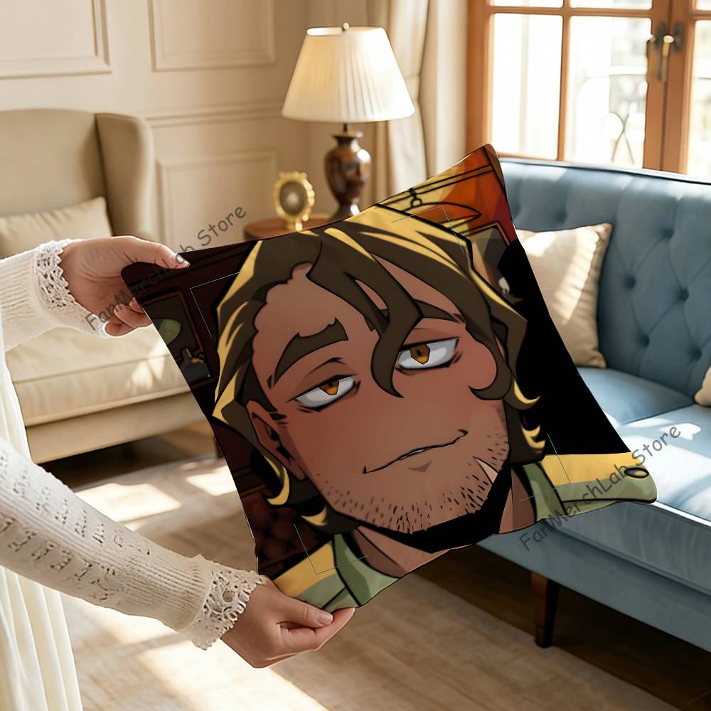 BBoyfriend to DDeath Anime Pillow Covers Cartoon Sofa Decorative Home Doublesided Printing Short Plush Cute Cushion Cover