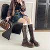 Cowhide Version~ Thick-soled Maillard Boots for Women, Retro Brown Martin Boots for Autumn and Winter, British Style Knight Boots