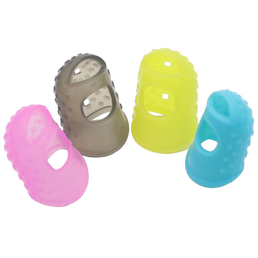 4 шт./лот, силиконовый чехол для гитары, накладка на палец, защита для пальцев на укулеле, банджо