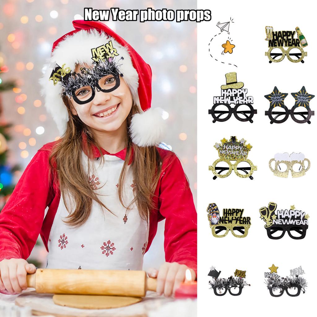 New Year's Party Decoration Glasses Photo Props  NEW YEAR Glasses Frame