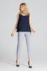 Elegant sleeveless blouse - navy blue blouse M679 size