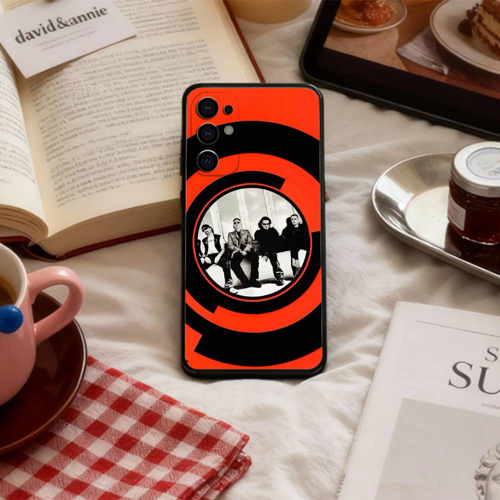 Чехол для телефона Band U-U2 для Samsung S 25,24,23,22,30,21,10,9,Ultra,Plus,Lite,FE,4,5 G Мягкий черный чехол