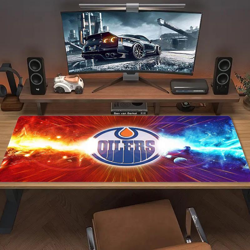 Edmonton Oilers Color Mouse Pad Large Gaming Table Cushion Non-slip Laptop Tablet Big Mousepad XXL Mat Mini PC Playmat With Lock edge