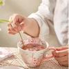 Керамическая кофейная кружка с цветочным рисунком, Премиальная кофейная/чайная кружка из костяного фарфора 350 мл, Чашка для чая, Кружка для завтрака