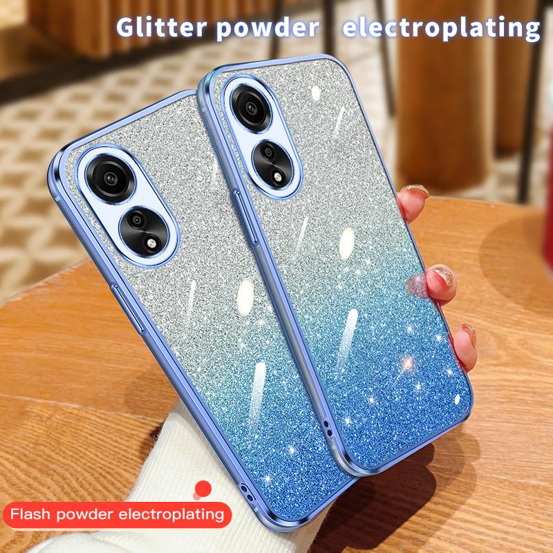Модный блестящий чехол с градиентным покрытием для OPPO A78 A58 A38 A94 A57 A36 A17 A16 A55 A1 A2 Find X6 Pro K11 K11X, силиконовая задняя крышка
