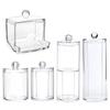 Transparent Cotton Swab Storage Box Makeup Organizer Acrylic Storage Box Cotton Swab Cosmetic Box Bathroom Bedroom Storage