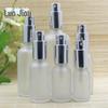Флакон из матового стекла для эфирных масел с серебристым спреем