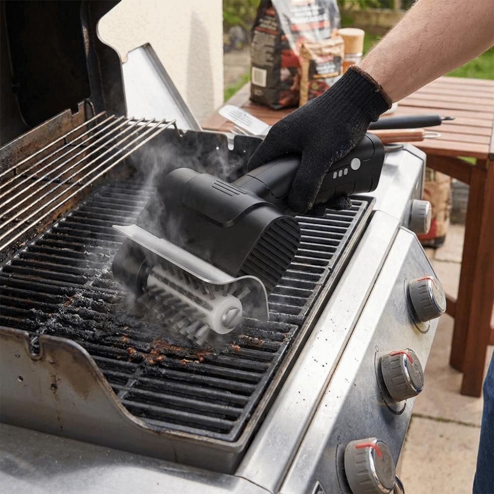 Detachable BBQ Cleaning Brush Efficient Roller Grill Cleaner Brush Barbecue Cleaner Tools Kitchen